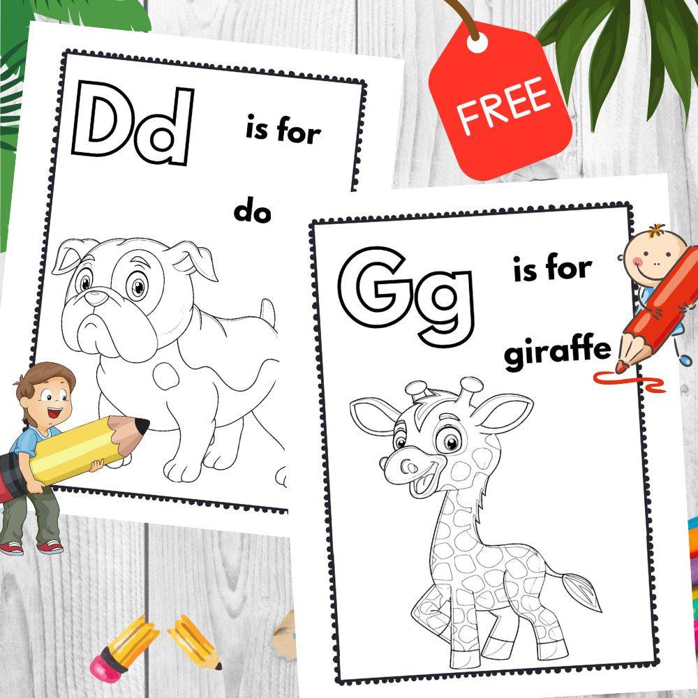 Animal Alphabet Coloring Pages For Kids