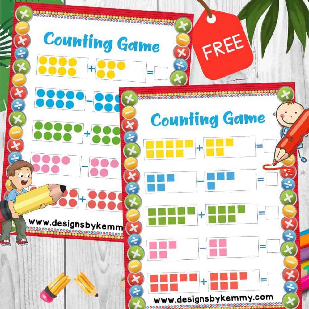 Counting Game Worksheet