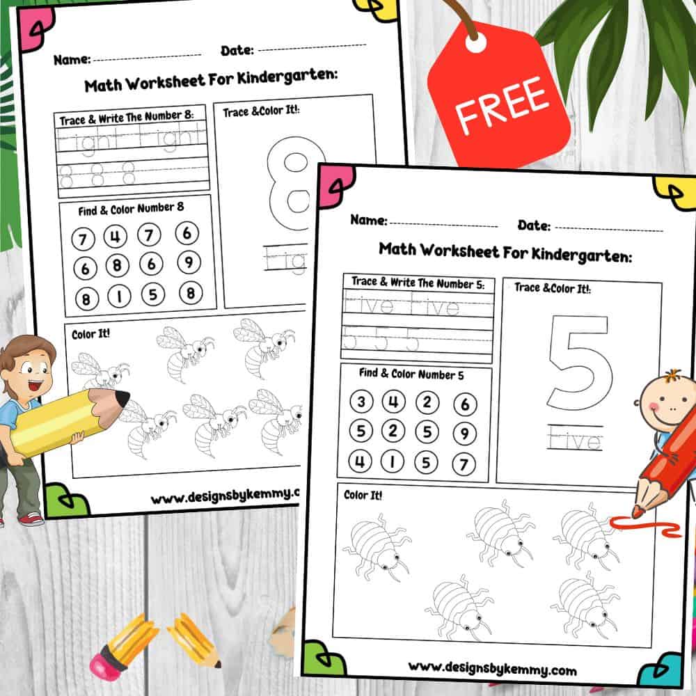 Number Activity Trace And Color PDF