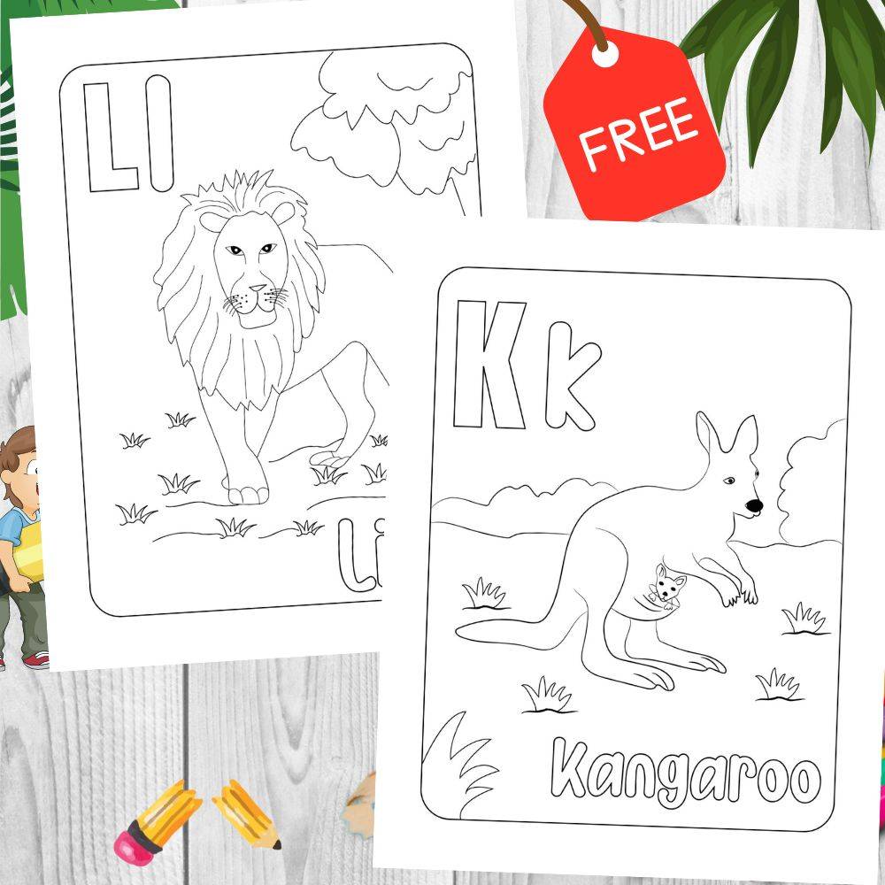Alphabet Animals Coloring Pages
