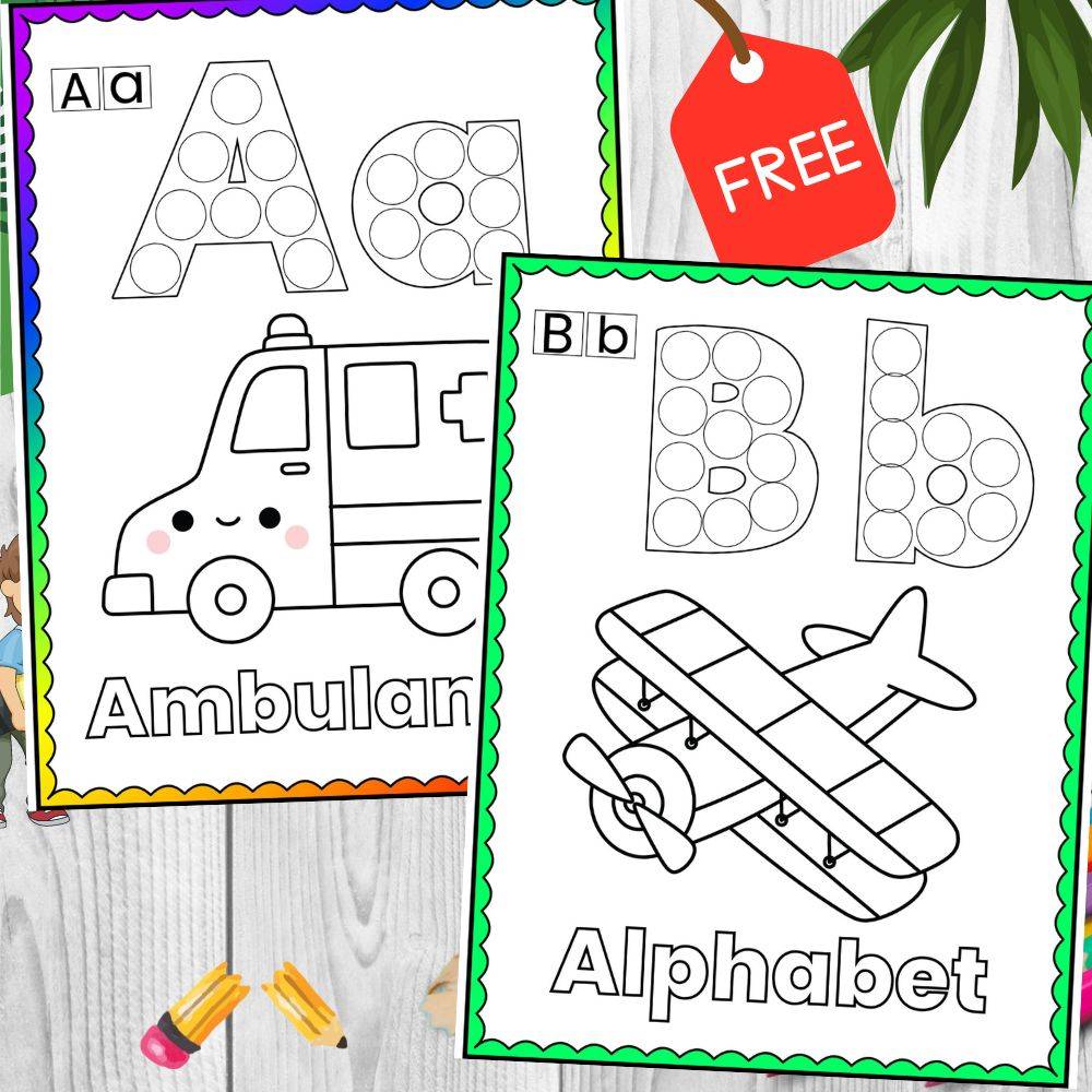 Alphabet Coloring Worksheet For Kids