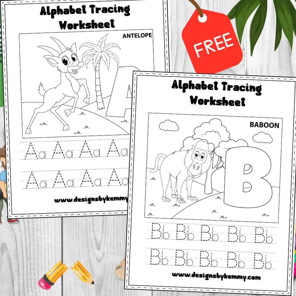 Animal Alphabet Handwriting Worksheet