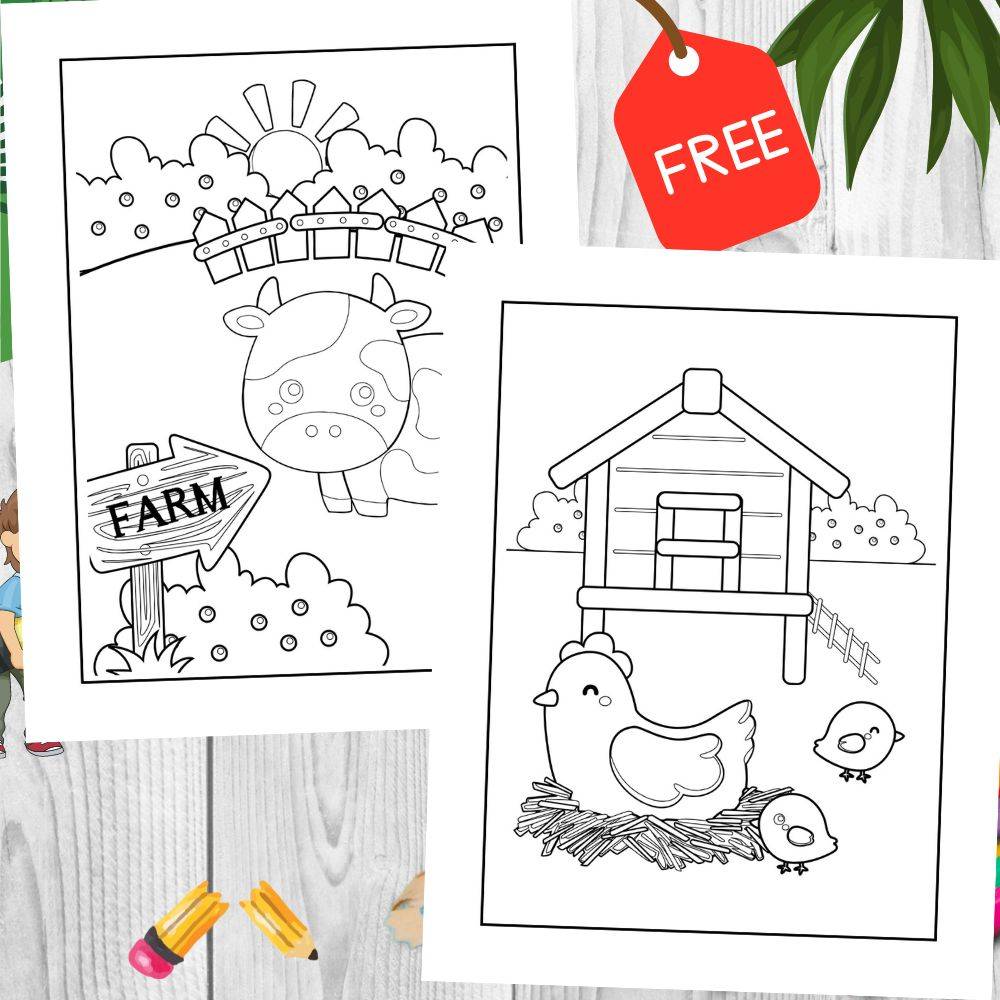 Farm Animals Coloring Pages For Kids