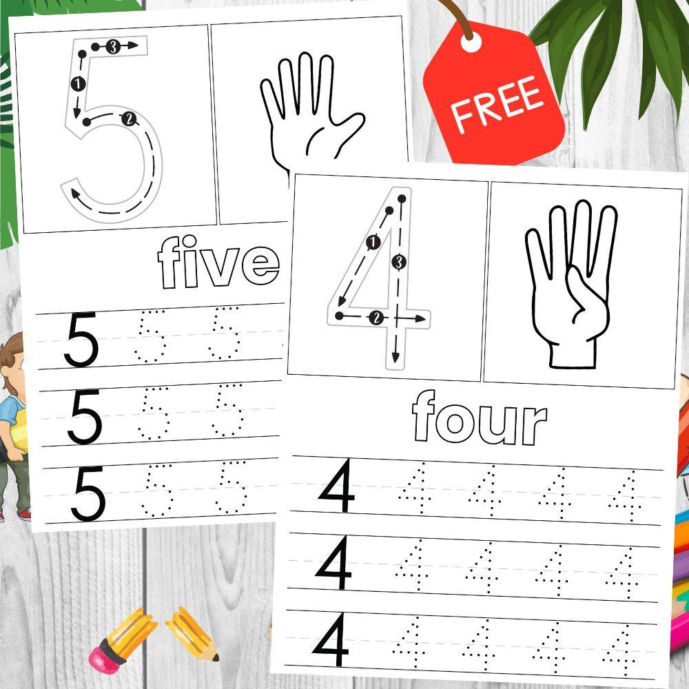 Number Tracing Worksheet For Preschool