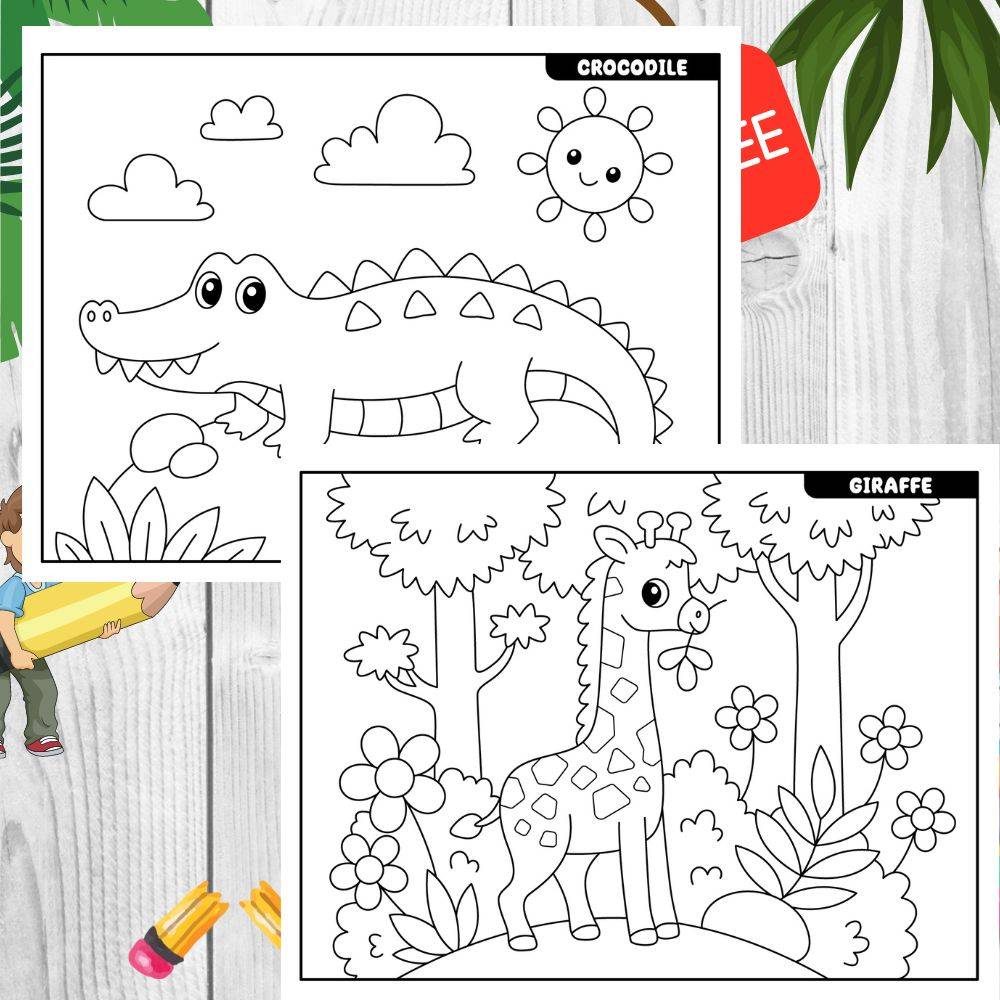Wild Animals Coloring Pages For Kids