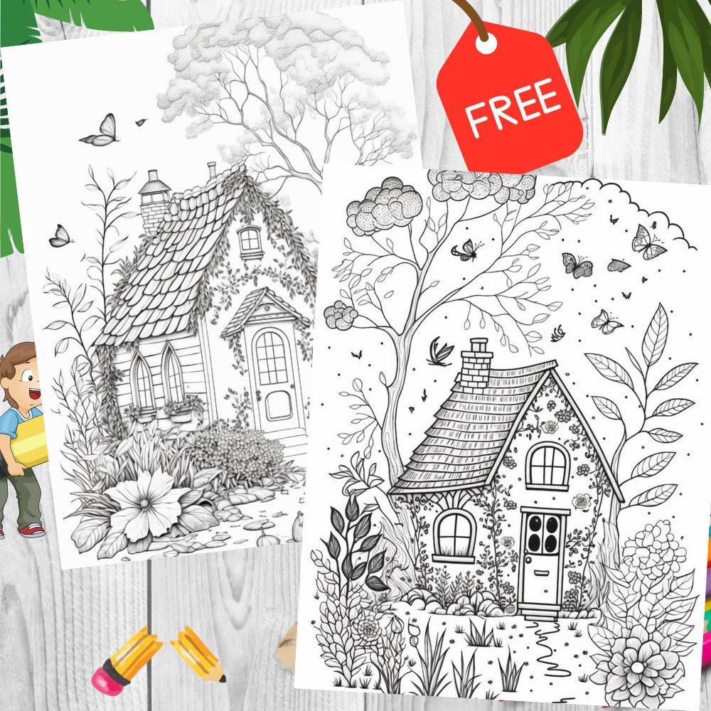 Magical House Coloring Pages