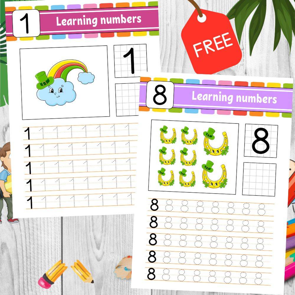 Number Tracing Activity Worksheet