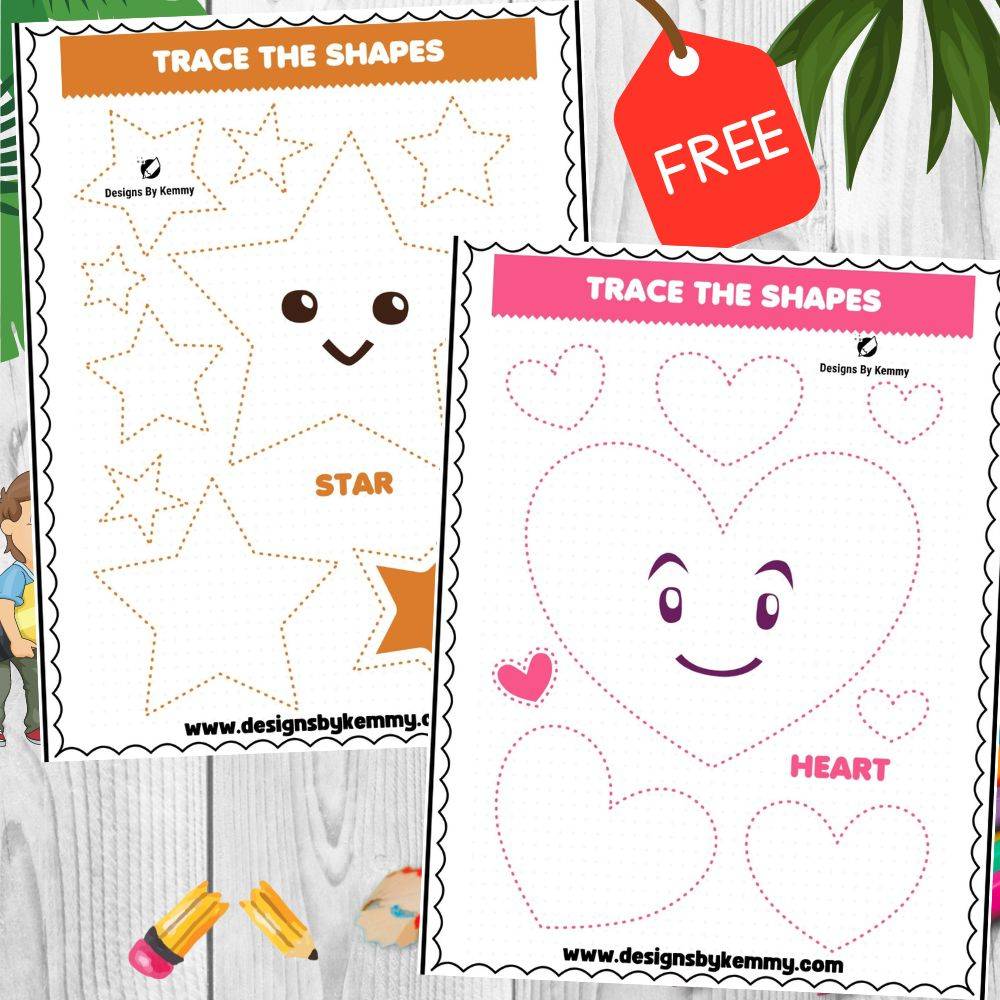 Tracing Shapes Activity Pages For Kids