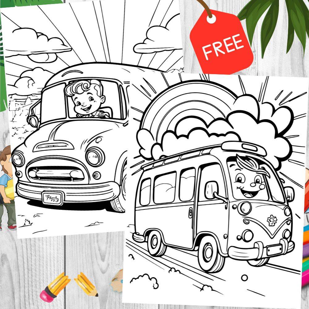 Vehicles Coloring pages For Kids
