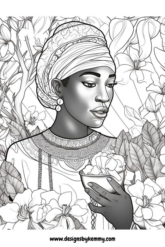 African Women Coloring Pages