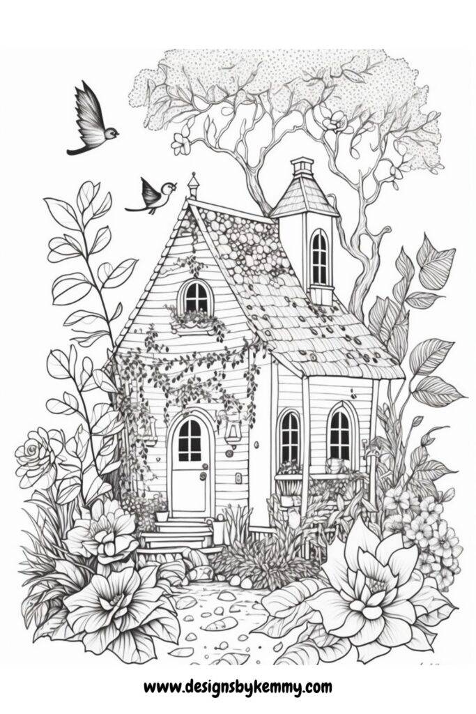 Magical House Coloring Pages