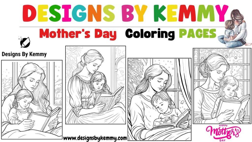 Mother,s Day Coloring Pages For Adults