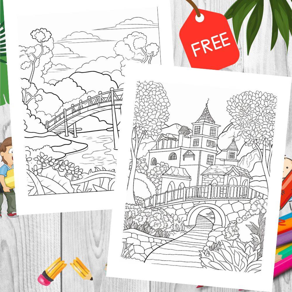 Scenery Coloring Pages For Adults