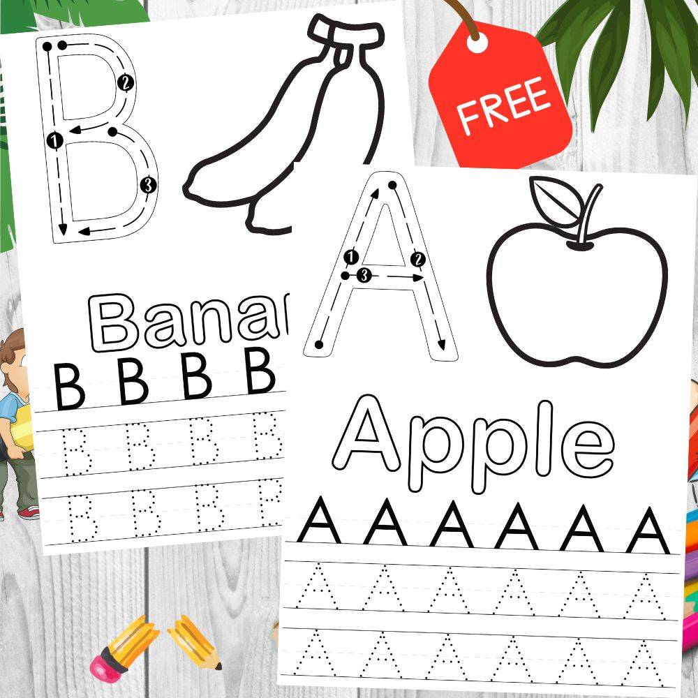 Alphabet Tracing Worksheet For Kids