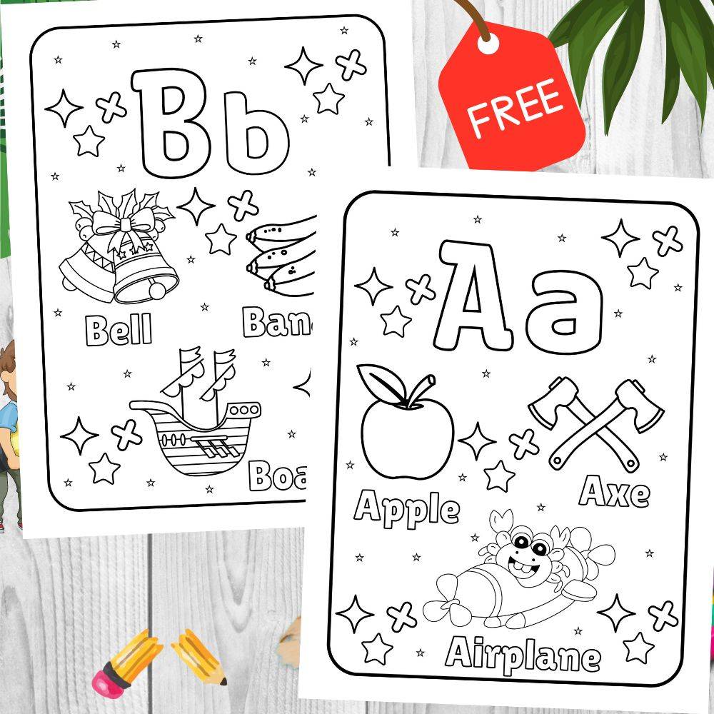 Alphabet Printable Coloring Book For Kids