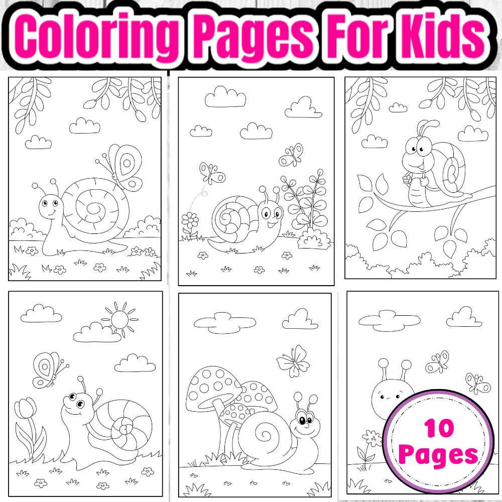 Snail Coloring Pages For Kids