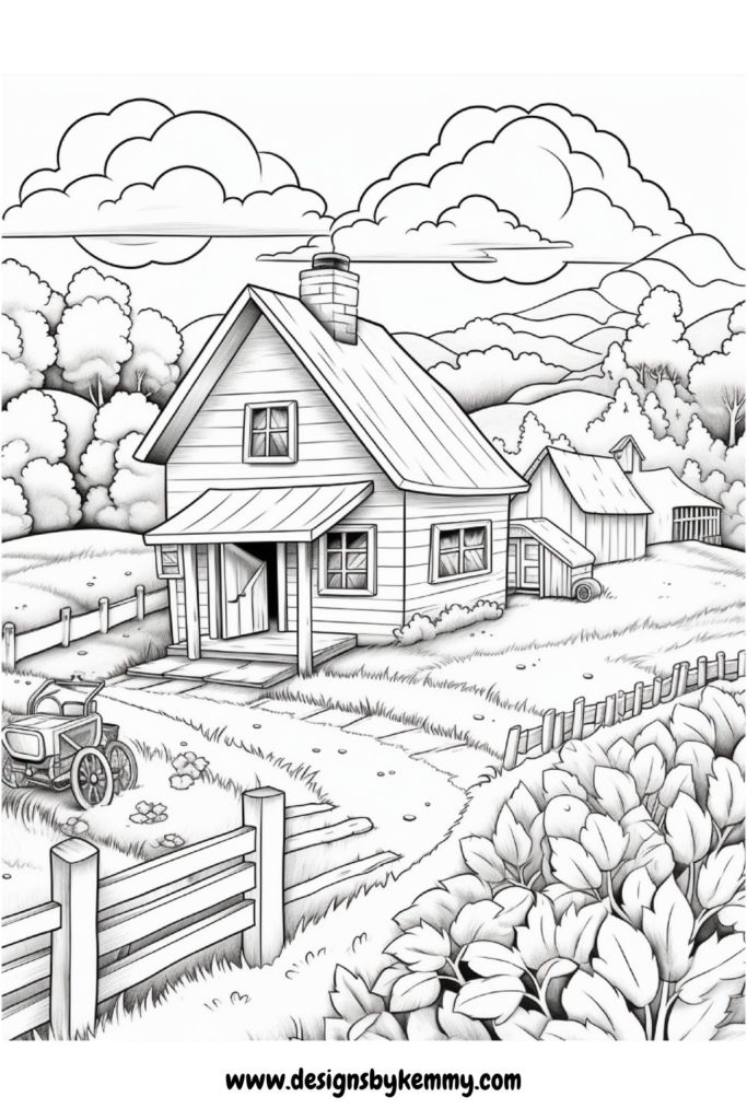 Country Farm Coloring Pages