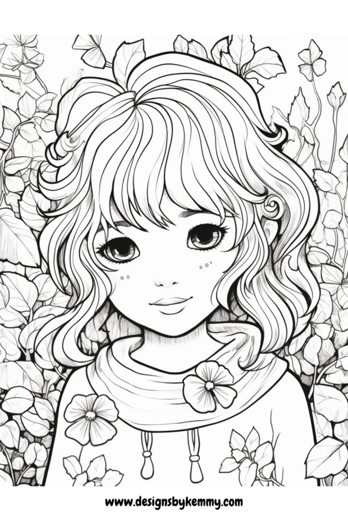 Flower Girls Coloring Pages