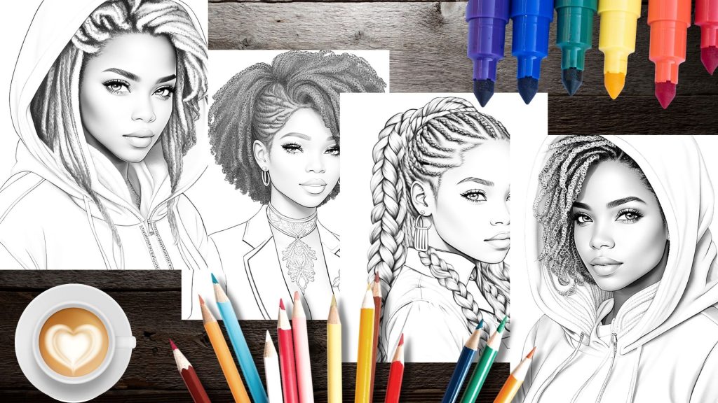 Black Girls Coloring Pages