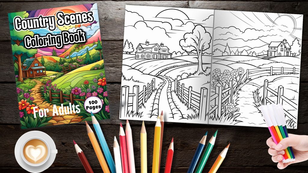 Country Scenes Coloring Pages
