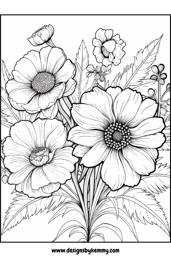 Wildflowers Coloring Pages